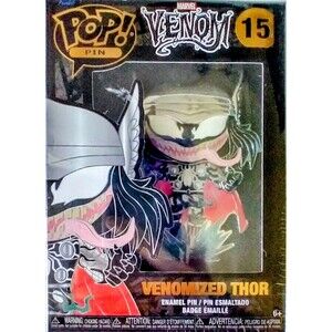 Funko Pop! Pin Venomized Thor Marvel Venom #15 4" Enamel Pin & Stand New Sealed